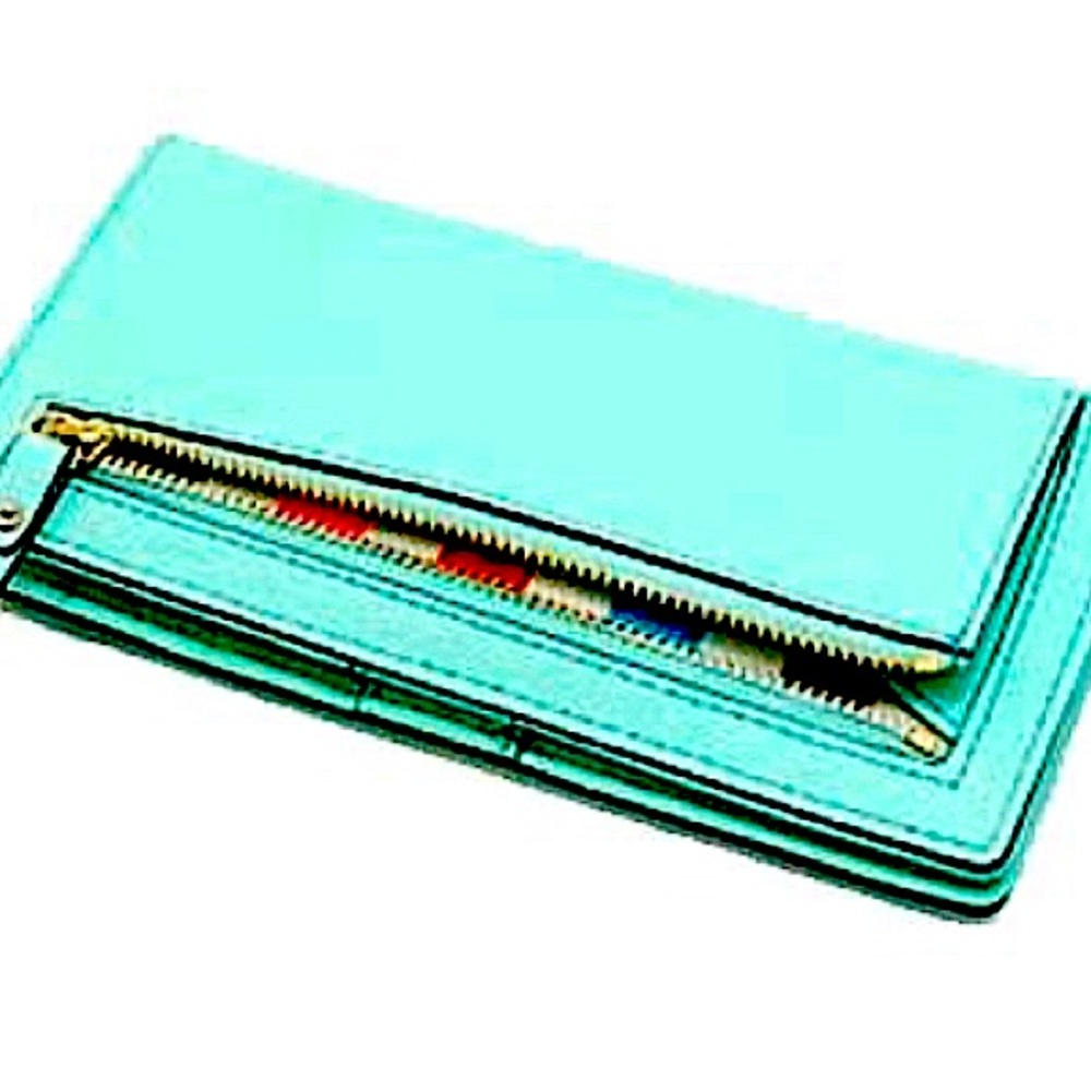 Nwot Kate Spade T & Co. Color Large Wallet. Snap closure, zipper pocket  on back - Picture 3 of 12